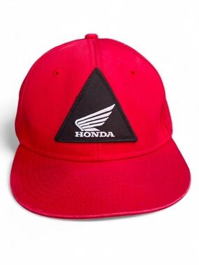 Factory Effex Honda Red Snapback Hat Flat Brim Adjustable Racing Cap